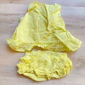 Cat & Jack 6-9 months Yellow Swiss Dot Summer 2-piece Set